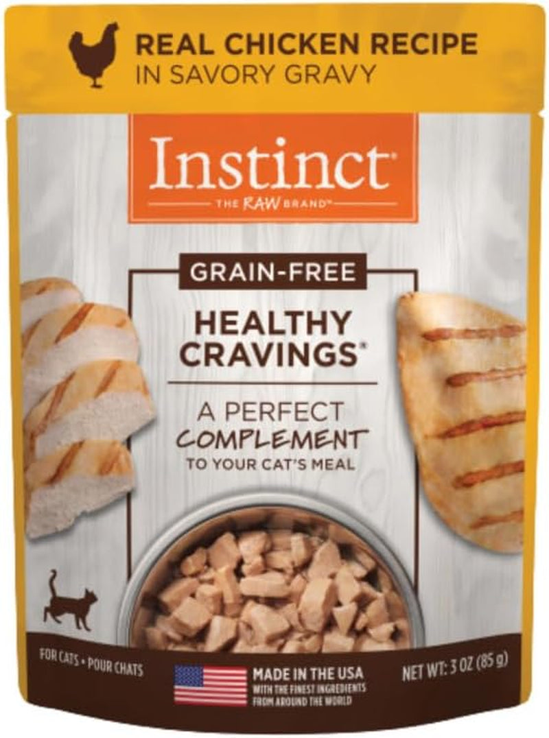Healthy Cravings Grain Free Real Chicken Recipe Natural Wet Cat Food Topper by , 3 Ounce (Pack of 24)