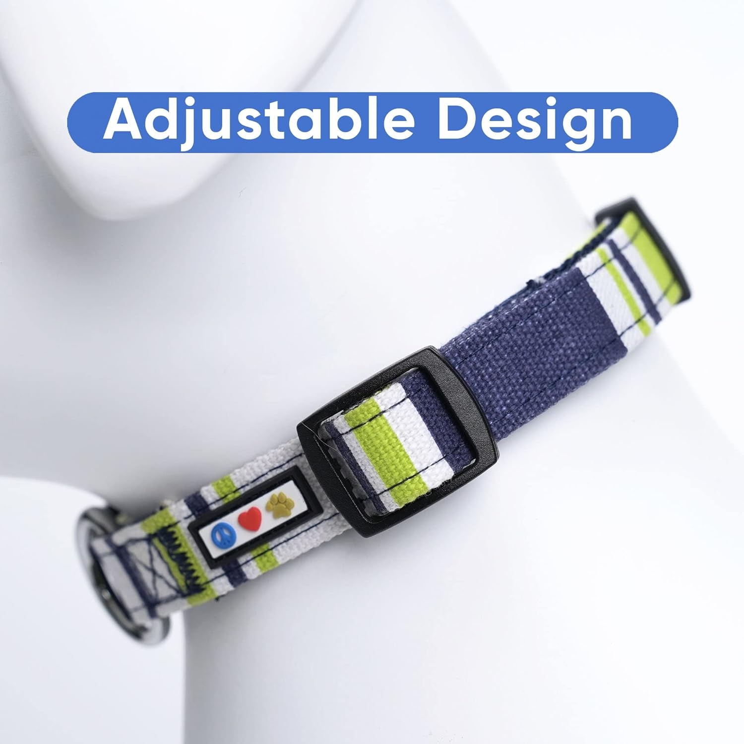 Multicolor Dog Collar Puppy Collar Pet Collar Multicolor Dog Collar Small Dog Collar Green / White / Blue Dog Collar